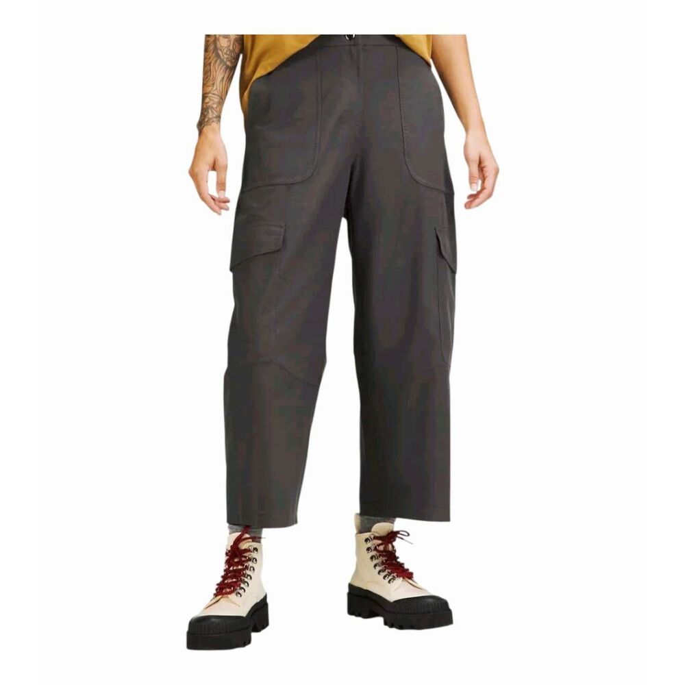 Lululemon Gray Lightweight Utilitech Cargo Pocket High Rise Cropped Pants Womens